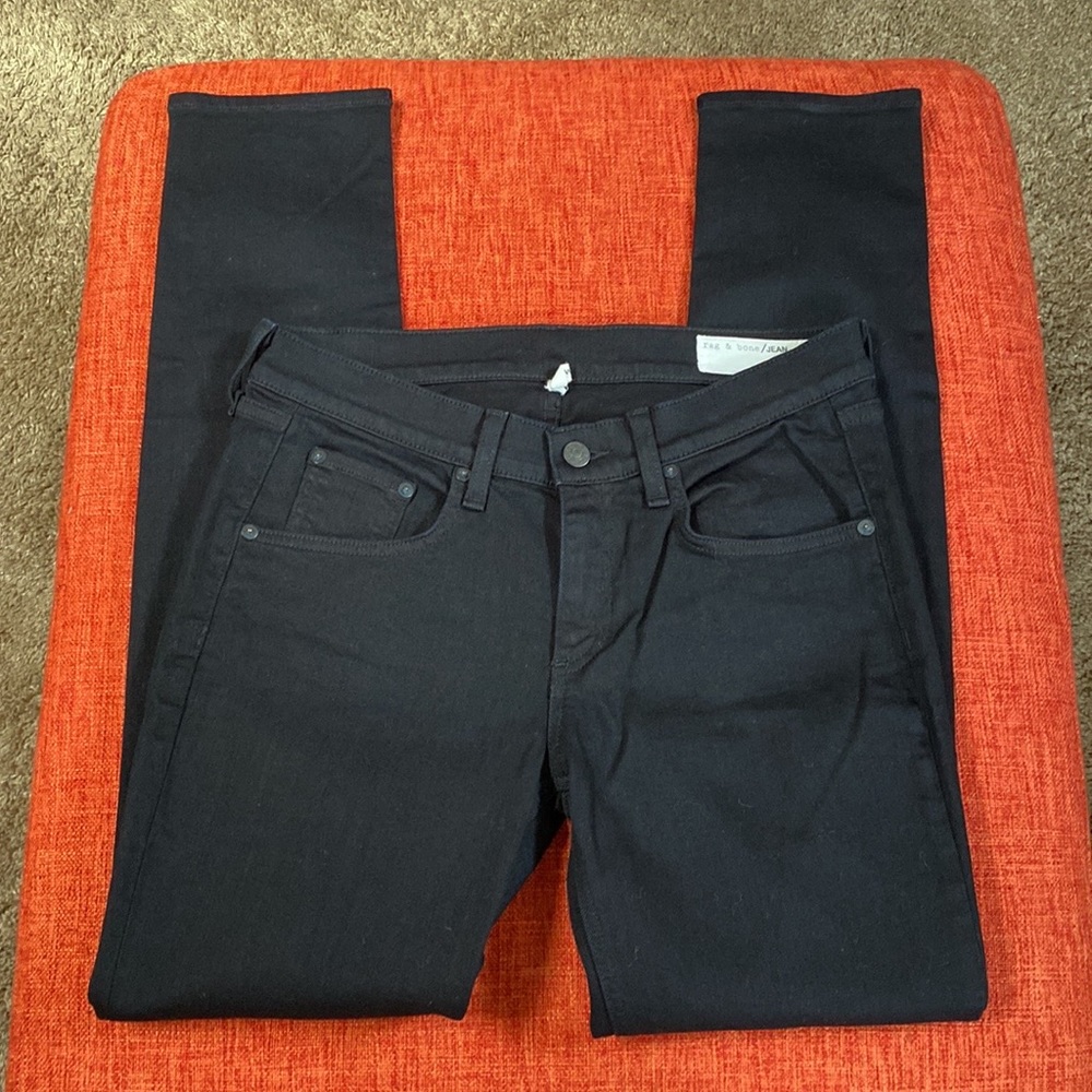 Rag & Bone New York Black Skinny Denim Jeans